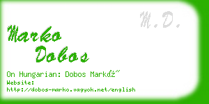 marko dobos business card